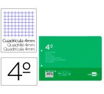 Recambio liderpapel 4º / A5+ apaisado 100 h 2tca-01 cuadro 4 mm 2 taladros con margen
