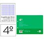 Recambio liderpapel 4º / A5+ apaisado 100 h 2tca-01 cuadro 4 mm 2 taladros con margen
