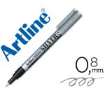 Rotulador artline marcador permanente tinta metalica ek-999 plata punta redonda 0.8 mm