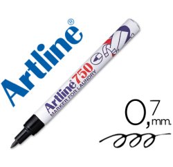 Rotulador artline marcador permanente lavable para textil ek-750 negro punta redonda 0,7 mm