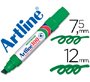 Rotulador artline marcador permanente 100 verde punta biselada