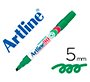 Rotulador artline marcador permanente ek-90 verde punta biselada 5 mm papel metal y cristal