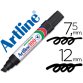 Rotulador artline marcador permanente 100 negro -punta biselada