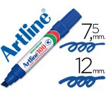 Rotulador artline marcador permanente 100 azul punta biselada