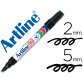 Rotulador artline marcador permanente ek-90 negro punta biselada 5 mm papel metal y cristal