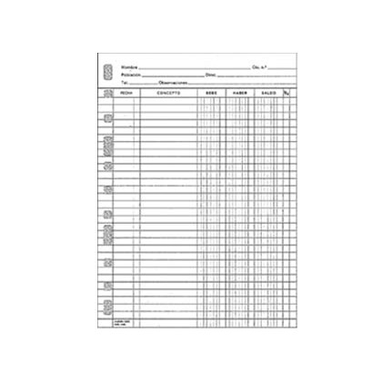 Recambio multifin 3002 cuarto natural cuentas corrientes 50 hojas 155 x 215 mm