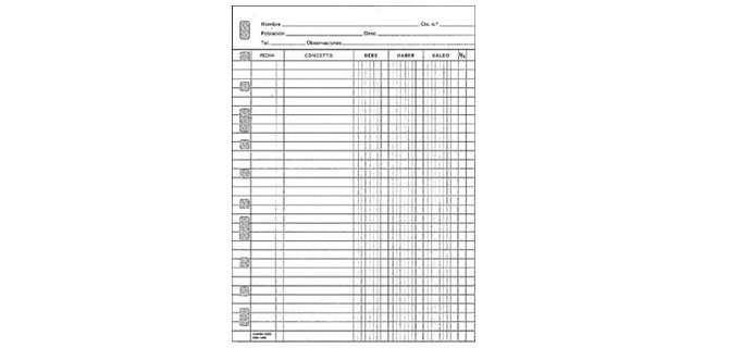 Recambio multifin 3005 folio natural cuentas corrientes 50 hojas 215x310 mm