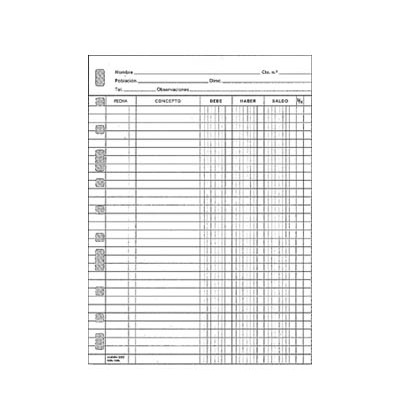 Recambio multifin 3005 folio natural cuentas corrientes 50 hojas 215 x 310 mm