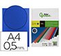 Tapa encuadernacion liderpapel polipropileno a4 0.5mm azul opaco paquete de 100 unidades