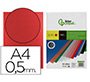 Cubiertas para encuadernar Liderpapel polipropileno A4 0,5mm rojo opaco - Paquete de 100 unidades