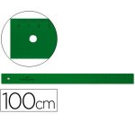 Regla faber castell 100 cm plastico verde