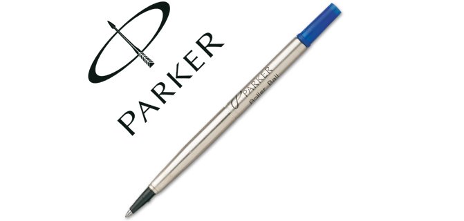 Recambio rotulador roller parker 0,8 mm azul