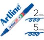 Rotulador artline marcador permanente ek-90 azul punta biselada 5 mm papel metal y cristal