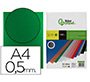 Cubiertas para encuadernar Liderpapel polipropileno A4 0,5mm verde opaco - Paquete de 100 unidades