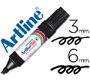 Rotulador artline marcador permanente ek-50 negro punta biselada 6 mm papel metal y cristal