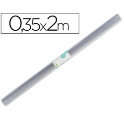 Rollo plástico forralibros 0,35x2 mt Liderpapel