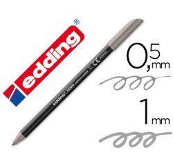 Rotulador edding punta fibra 1200 gris n.12 punta redonda 0.5 mm