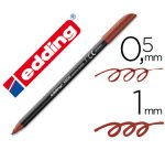 Rotulador edding punta fibra 1200 marron n.7 punta redonda 0.5 mm