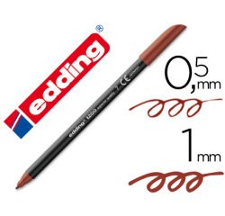 Rotulador edding punta fibra 1200 marron n.7 punta redonda 0.5 mm