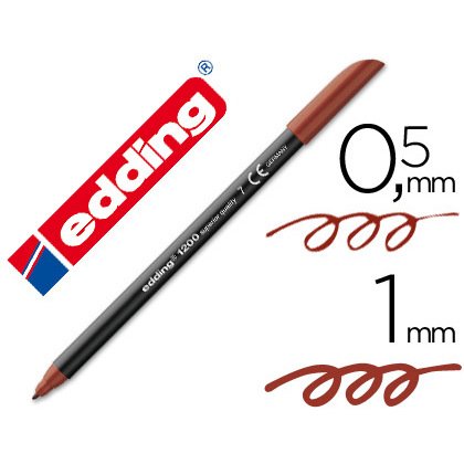 Rotulador edding punta fibra 1200 marron n.7 punta redonda 0.5 mm