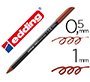 Rotulador edding punta fibra 1200 marron n.7 punta redonda 0.5 mm
