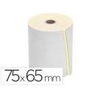 Rollo sumadora q-connect electro 75 mm ancho x 65 mm diametro copiativo con 2 hojassin bisfenol a