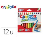 Rotulador carioca jumbo punta gruesa estuche de 12 unidades colores surtidos