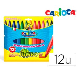 Rotulador carioca jumbo punta gruesa estuche de 12 unidades colores surtidos