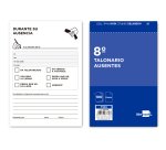 Talonario liderpapel ausentes octavo original 103