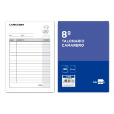 Talonario liderpapel camarero octavo sin iva 102