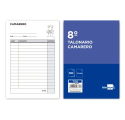 Talonario liderpapel camarero octavo sin iva 102