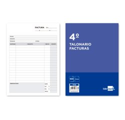 Talonario liderpapel facturas cuarto -con iva- 116