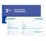 Talonario liderpapel comunidad tres en folio 106 con iva