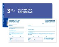 Talonario liderpapel comunidad tres en folio 106 con iva