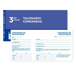 Talonario liderpapel comunidad tres en folio 106 con iva