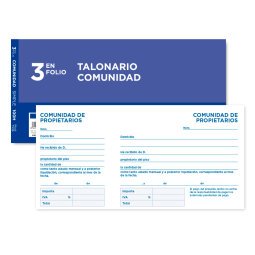 Talonario liderpapel comunidad tres en folio 106 con iva