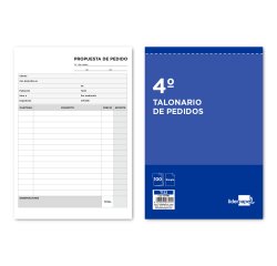 Talonario liderpapel pedidos cuarto original 122