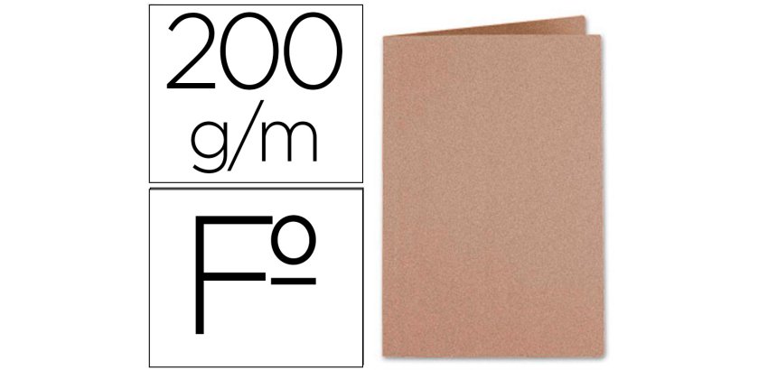 Subcarpeta liderpapel folio kraft 200g/m2