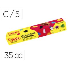 Tempera jovi 35 ml caja de 5 colores surtidos