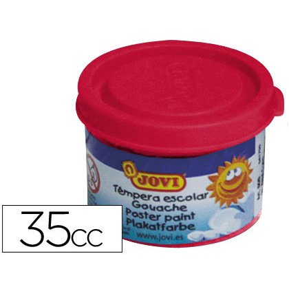 Tempera escolar jovi 35 ml color bermellon