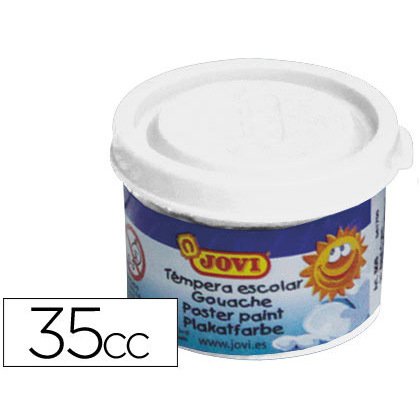Tempera escolar jovi 35 ml color blanco