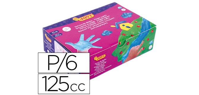 Pintura a dedos jovi 125 cc 6 colores surtidos
