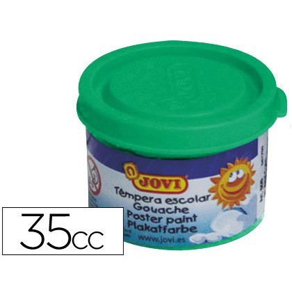 Tempera escolar jovi 35 ml color verde medio
