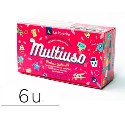 Pintura latex la pajarita satinada 35 ml caja de 6 unidades colores surtidos