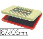 Tampon artline ehp-3 rojo base de plastico 67x106 mm