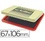 Tampon artline ehp-3 rojo base de plastico 67x106 mm