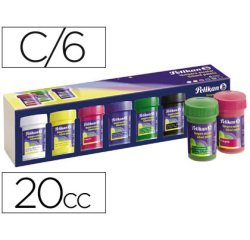 Tempera pelikan escolar 25 ml caja 6 colores surtidos