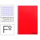 Cuaderno espiral liderpapel folio smart tapa blanda 80h 60gr cuadro 4mm con margen color rojo