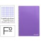 Cuaderno espiral liderpapel folio smart tapa blanda 80h 60gr cuadro 4mm con margen color violeta