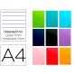 Cuaderno espiral liderpapel a4 micro smart tapa blanda 80h60gr horizontal 7mm doble margen 4 taladros colores